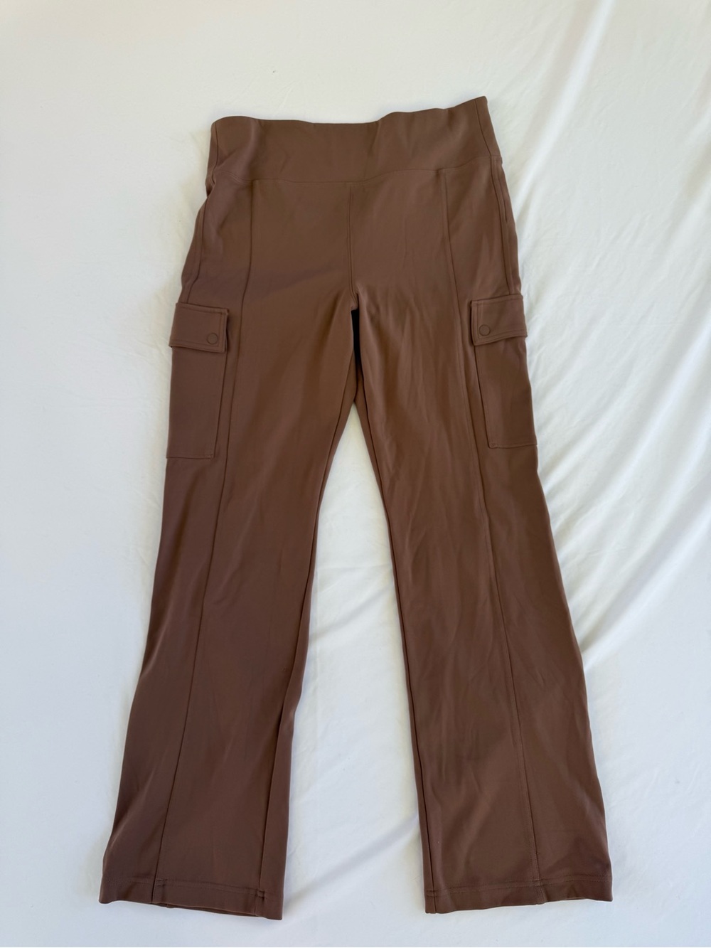 Athleta Delancey Straight Cargo Straight Cargo Pant Womens Large Brown High Rise
